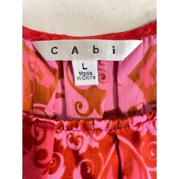 CAbi True Love Silk Smocked Waist Top Style #672 Large - Picture 5 of 5